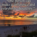 One person can make a ...