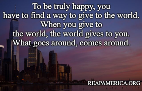 To be truely happy...